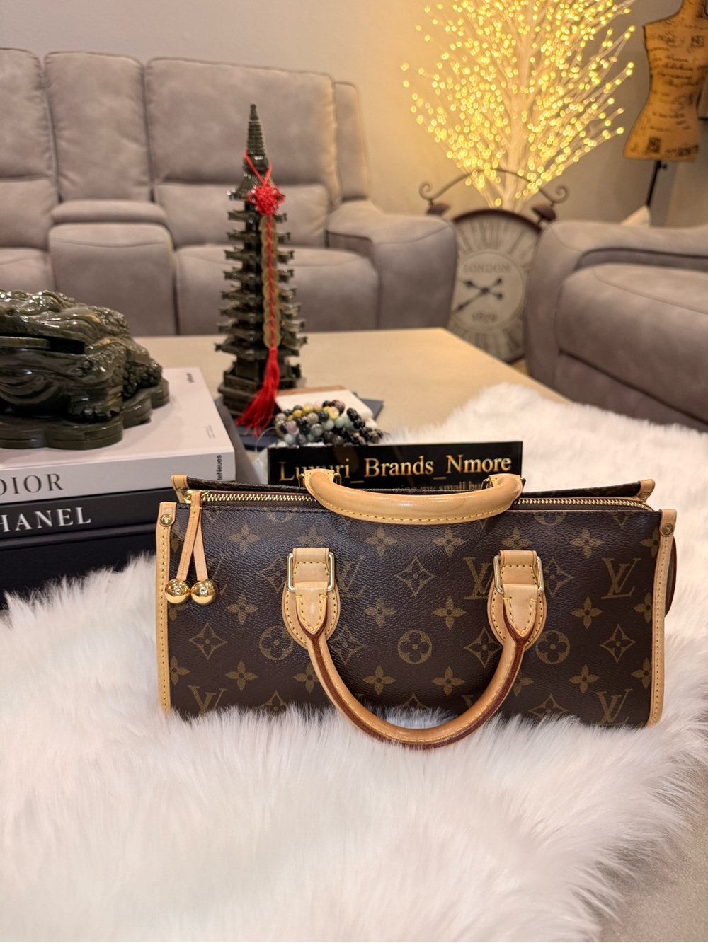 Louis Vuitton Brown Monogram Mini Bag with Natural Vachetta Trim